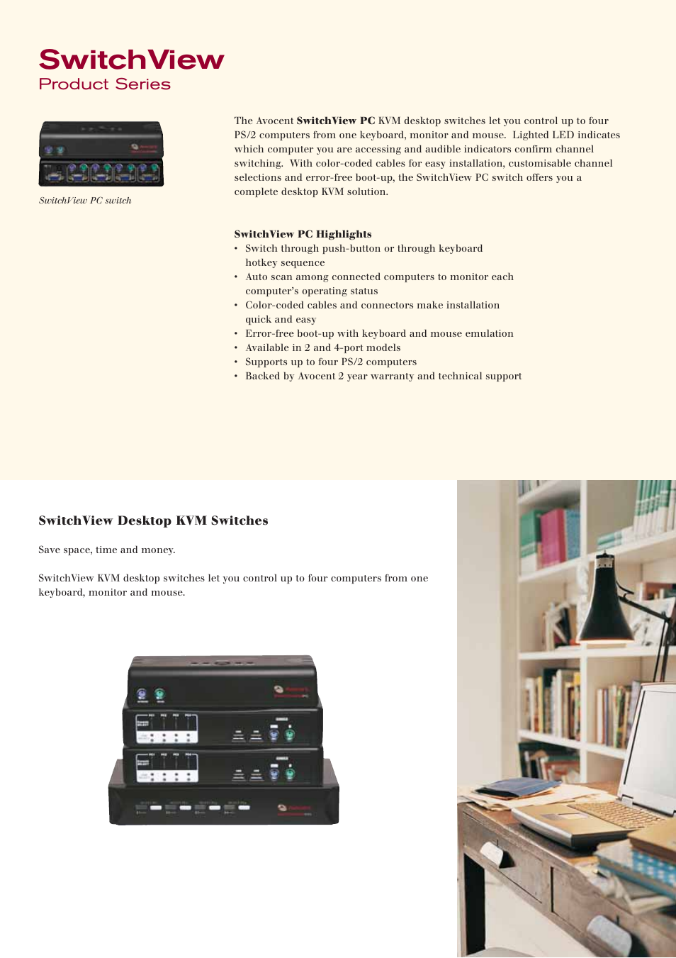 Switchview, Product series | Avocent KVM Switches User Manual | Page 4 / 8