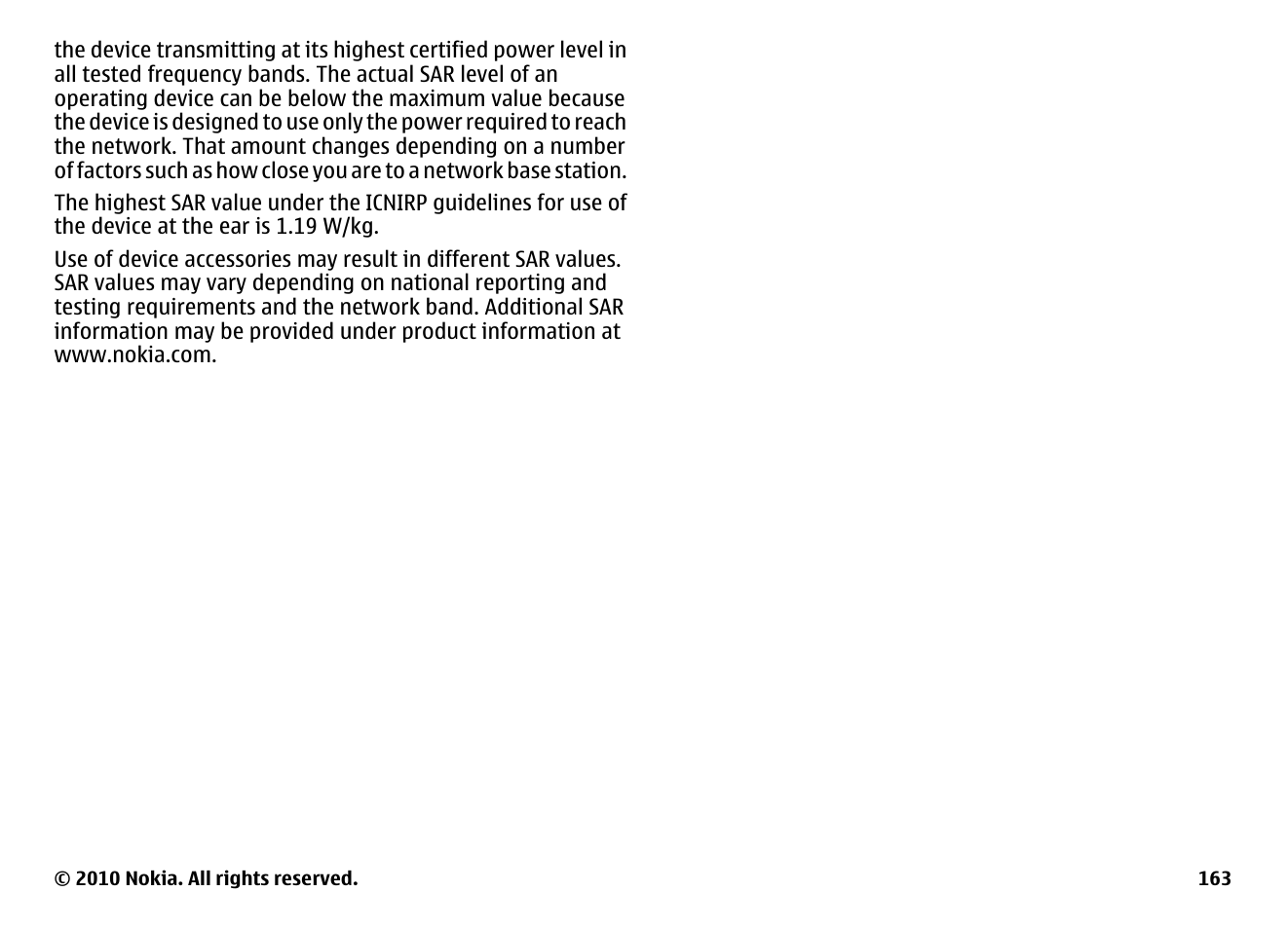 Nokia E55 User Manual | Page 163 / 170