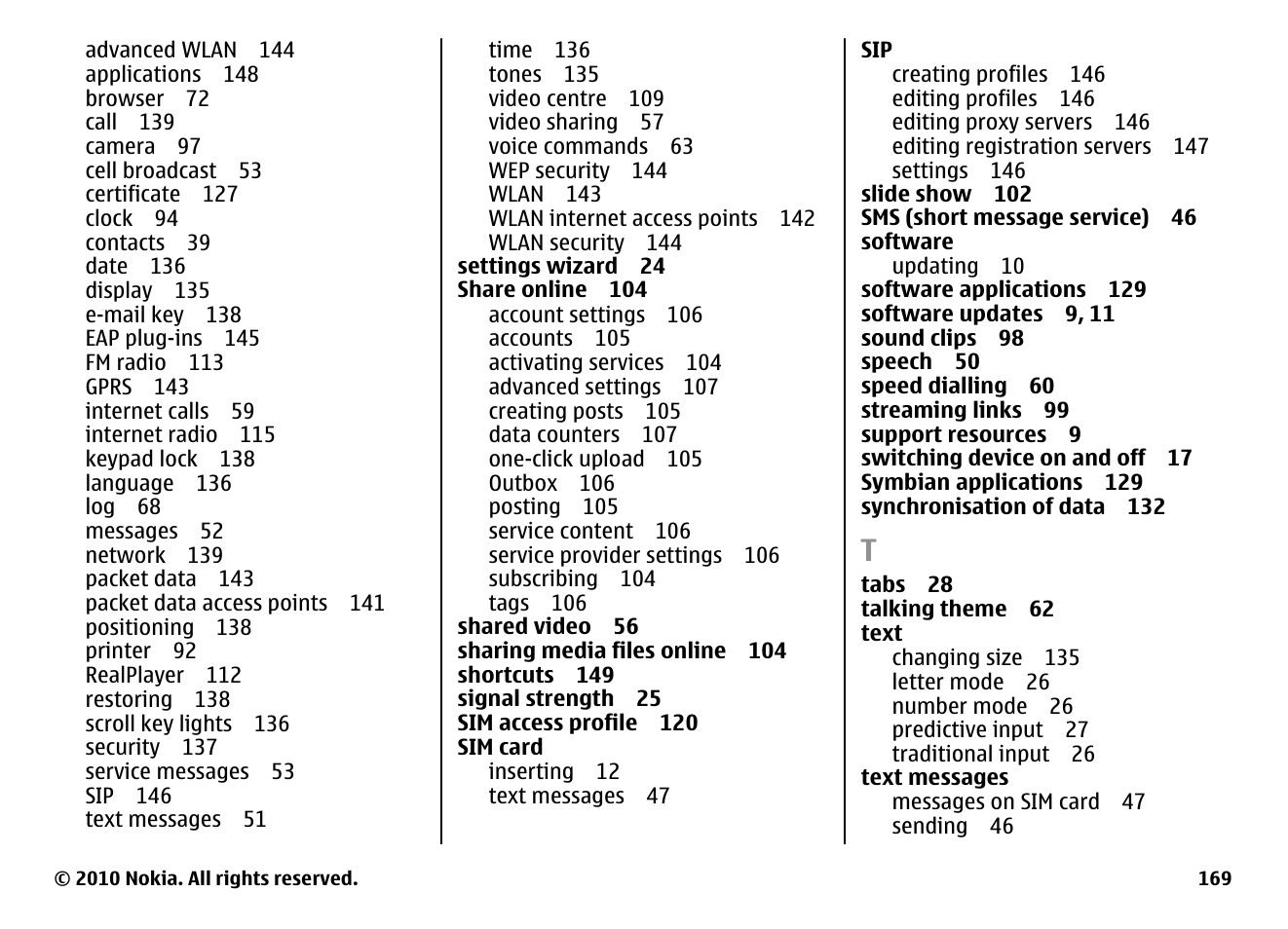 Nokia E55 User Manual | Page 169 / 170