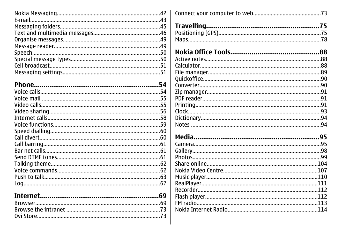 Nokia E55 User Manual | Page 5 / 170