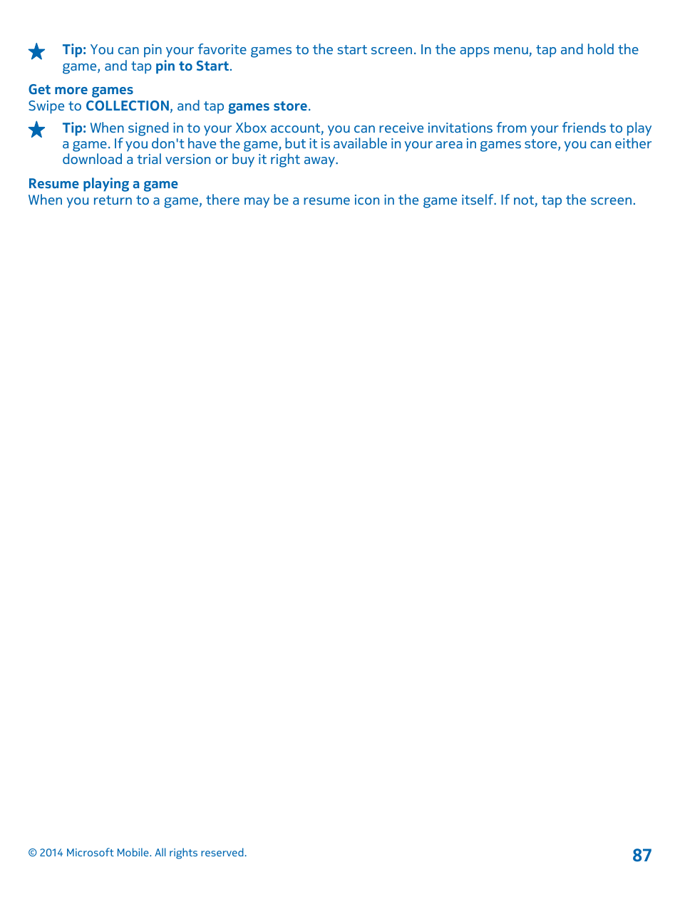 Nokia Lumia 630 User Manual | Page 87 / 110