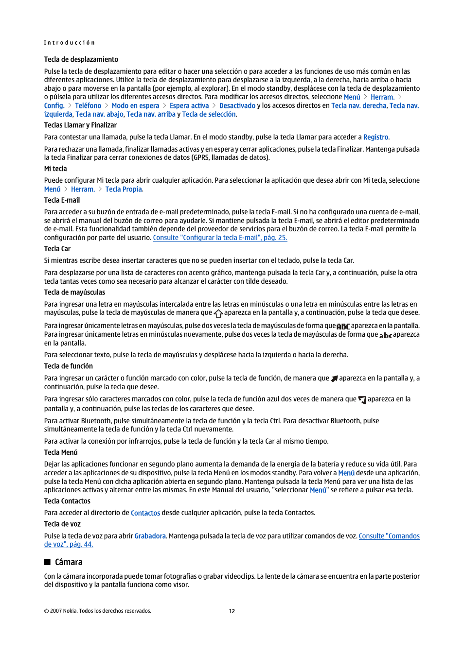 Cámara | Nokia E61i User Manual | Page 145 / 241