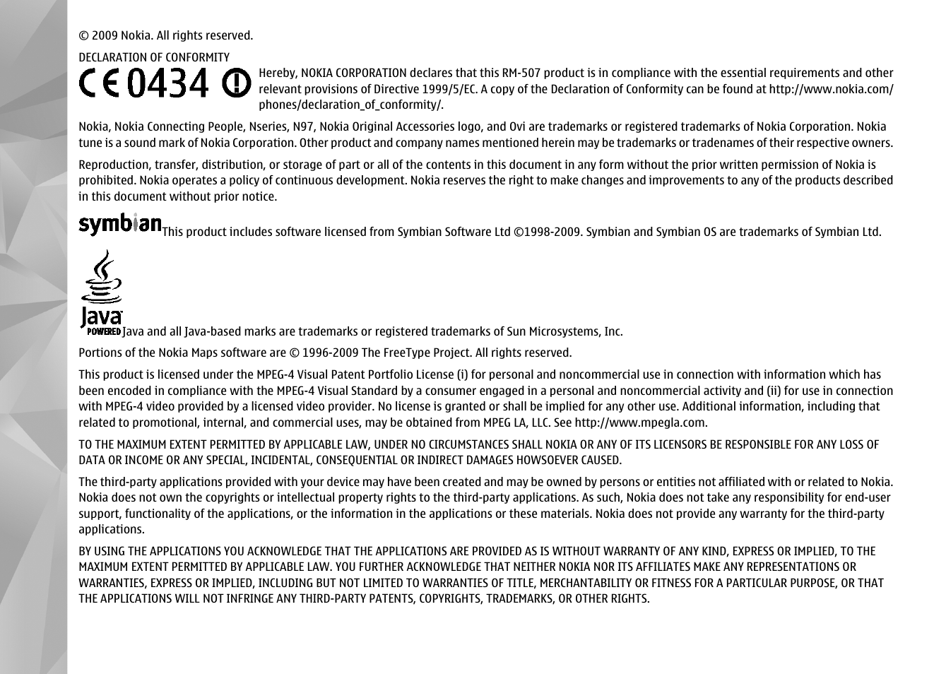 Nokia N97 User Manual | Page 2 / 357