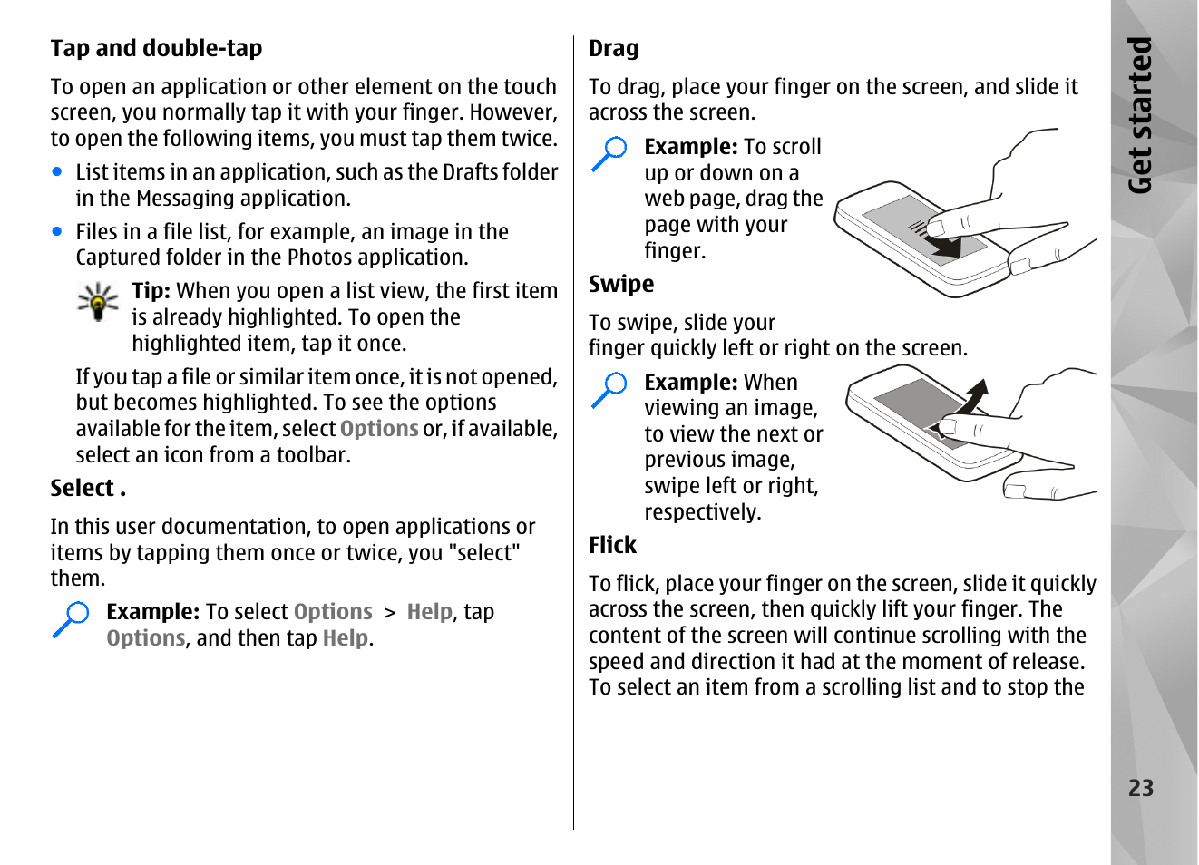 Get started | Nokia N97 User Manual | Page 23 / 357