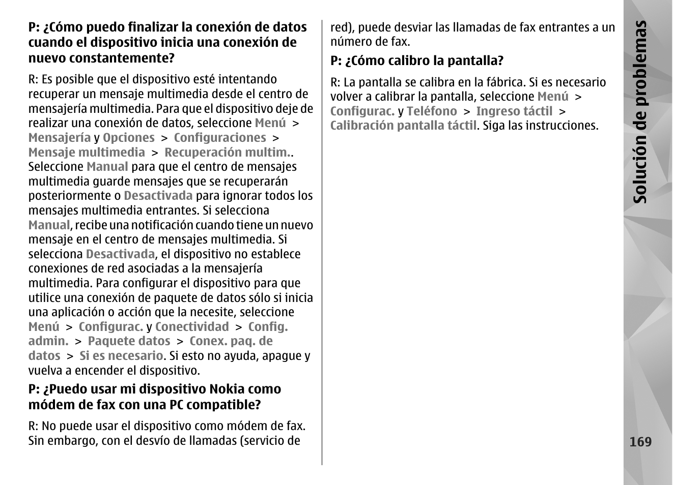 Solución de problemas | Nokia N97 User Manual | Page 337 / 357