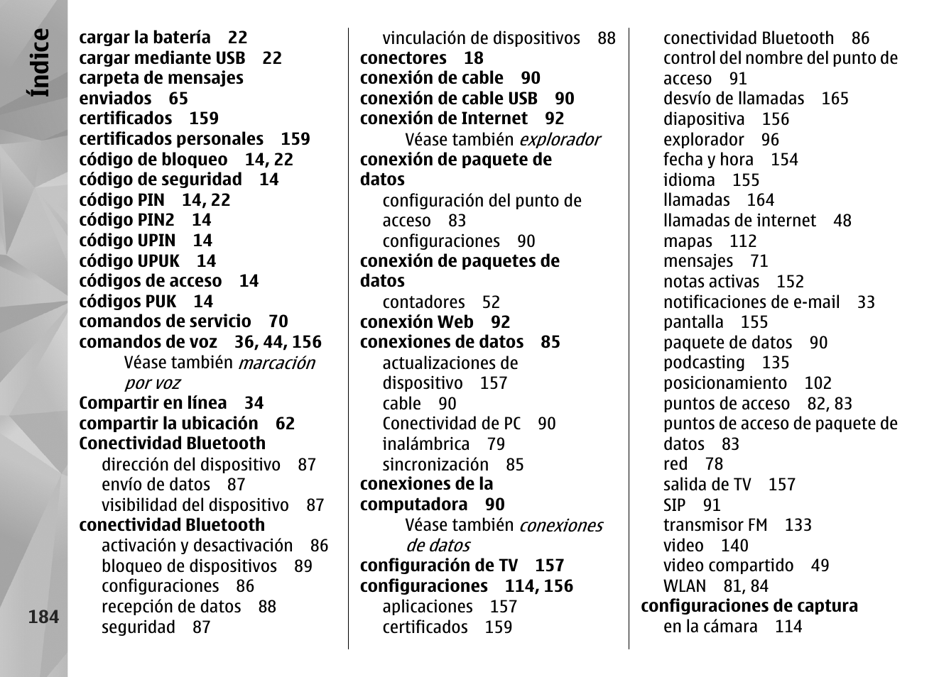 Índice | Nokia N97 User Manual | Page 352 / 357