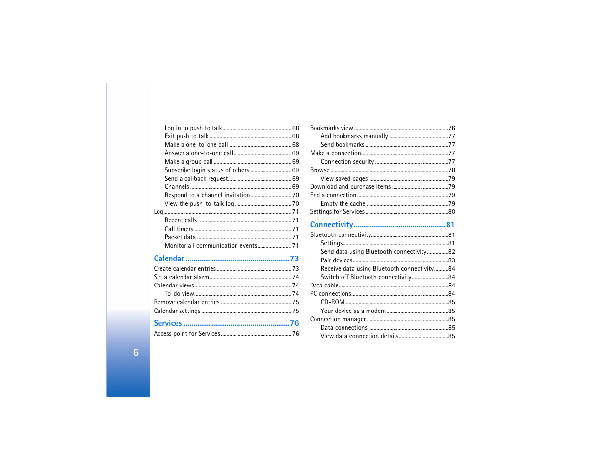 Nokia N91 User Manual | Page 7 / 257