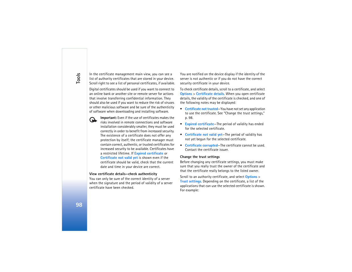 Tools | Nokia N91 User Manual | Page 99 / 257