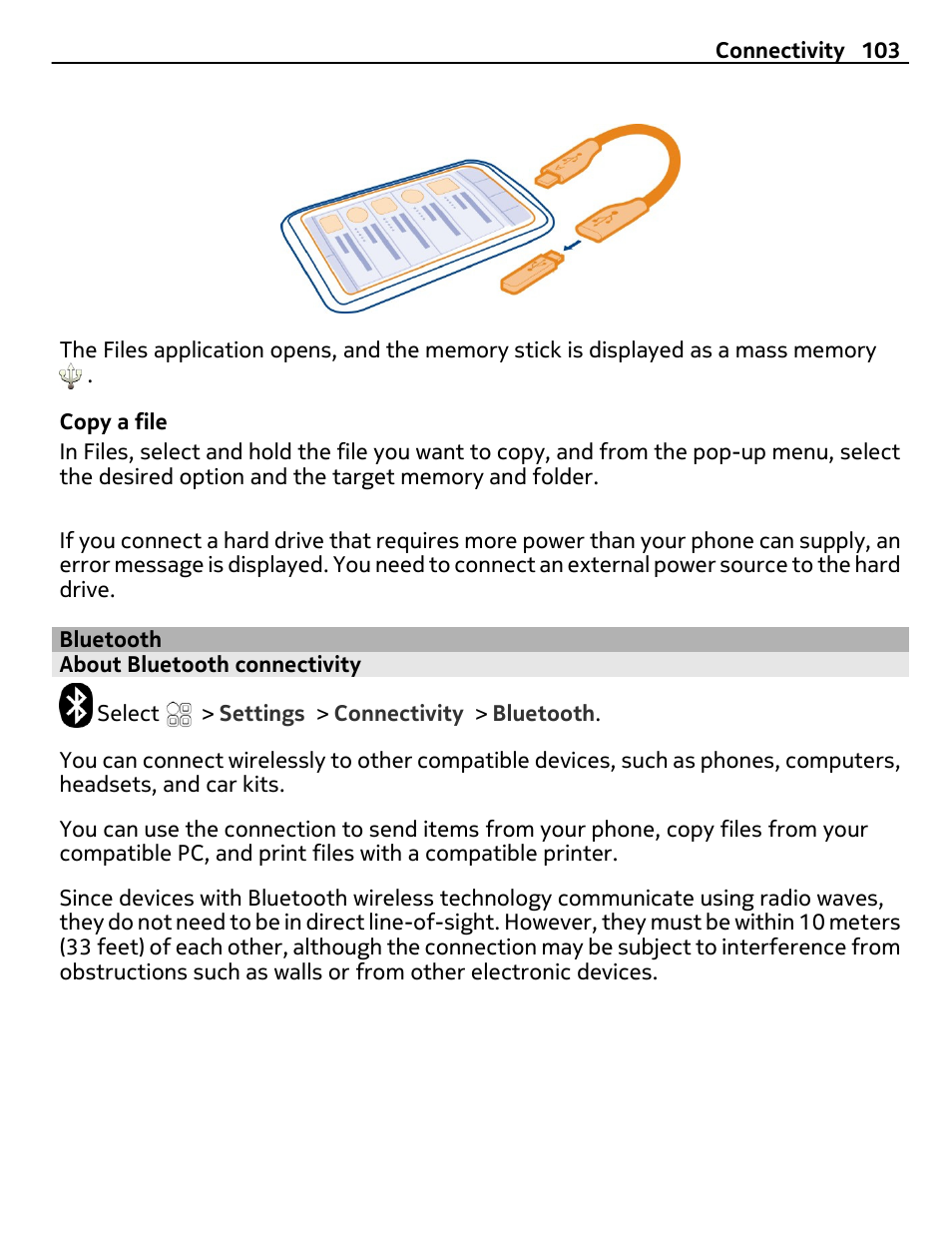 Bluetooth, About bluetooth connectivity | Nokia 700 User Manual | Page 103 / 130