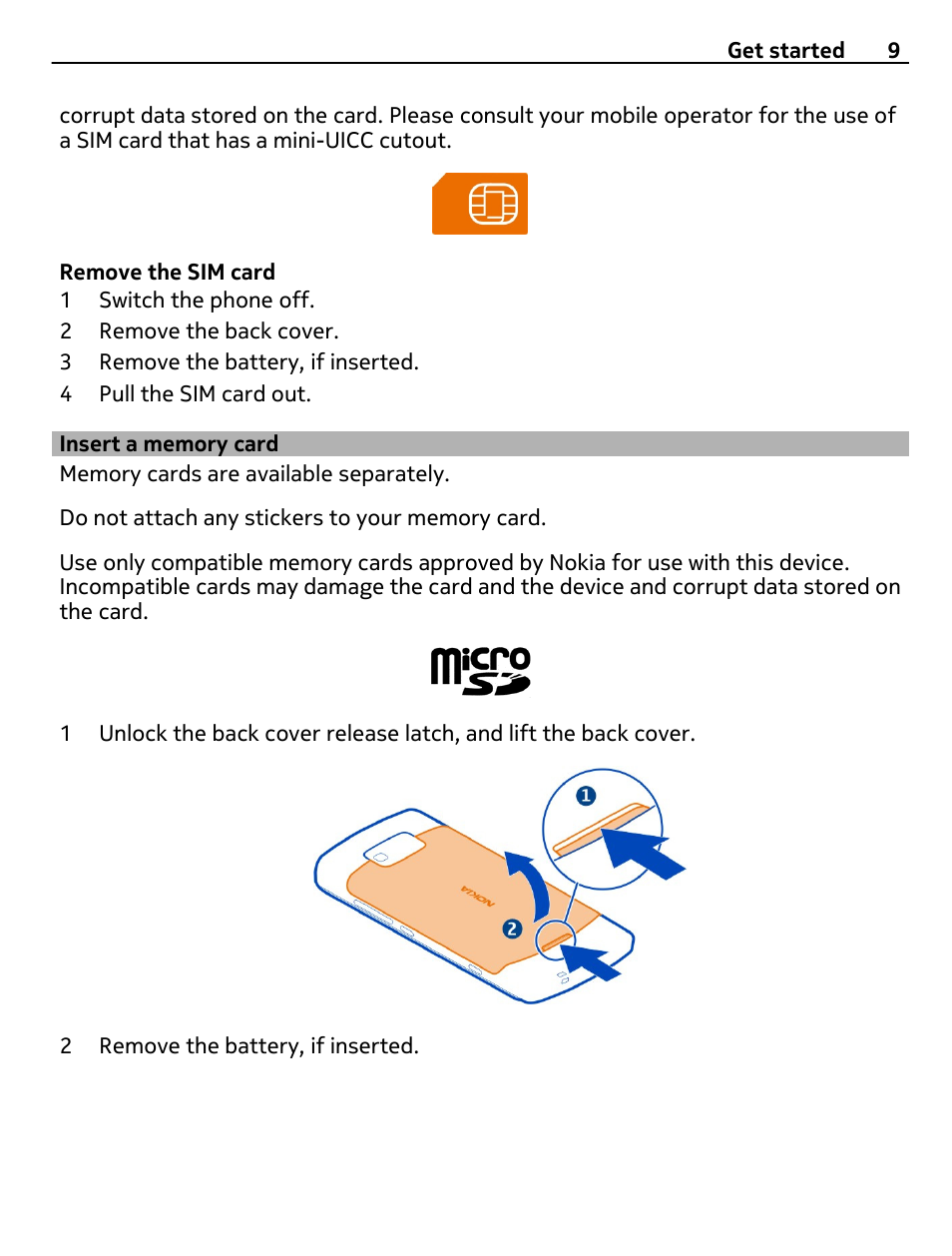 Insert a memory card | Nokia 700 User Manual | Page 9 / 130