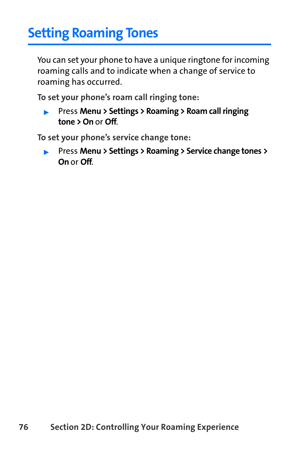 Setting roaming tones | Nokia 6165i User Manual | Page 102 / 231