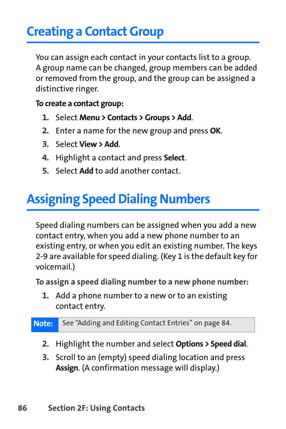 Creating a contact group, Assigning speed dialing numbers | Nokia 6165i User Manual | Page 112 / 231