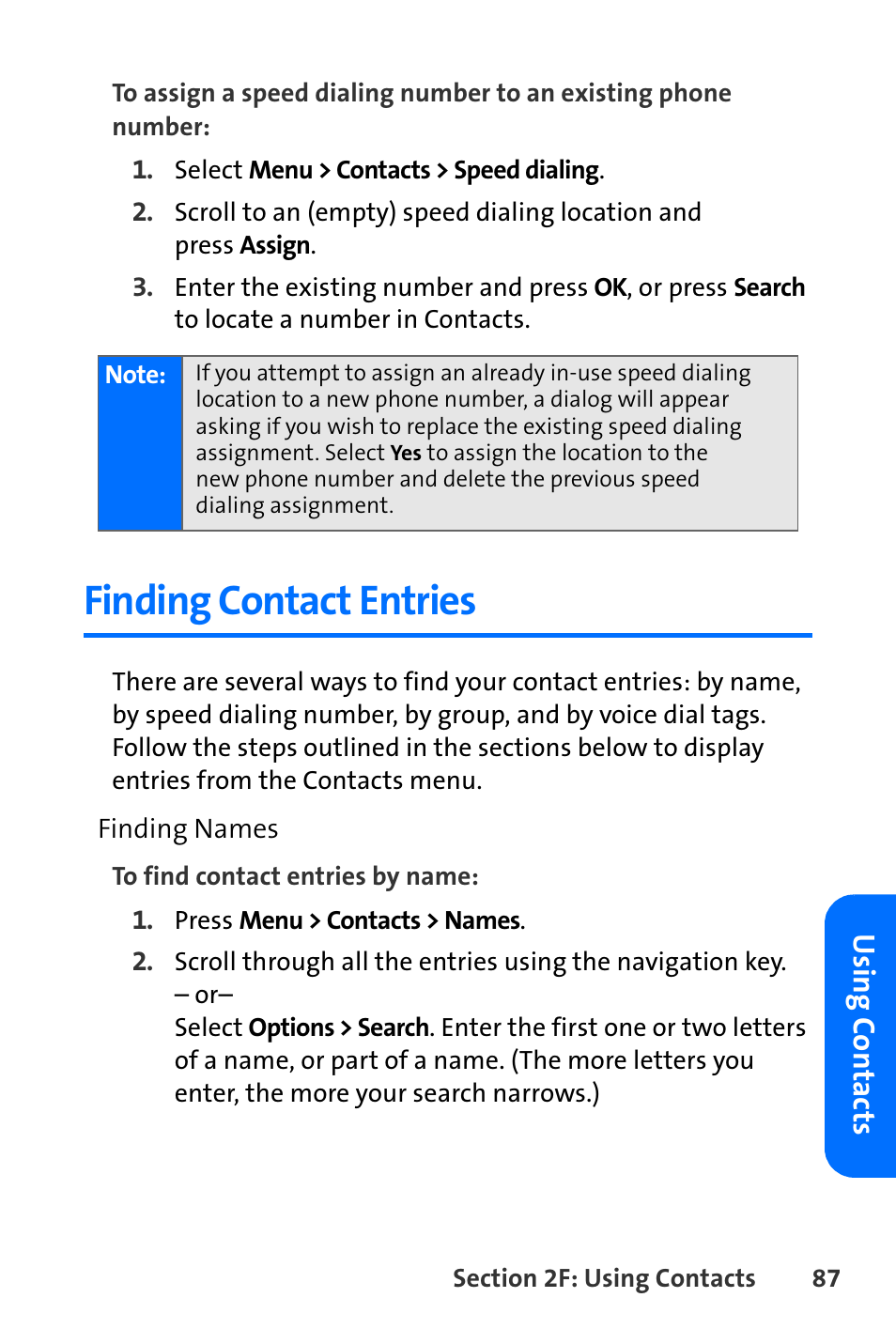 Finding contact entries | Nokia 6165i User Manual | Page 113 / 231