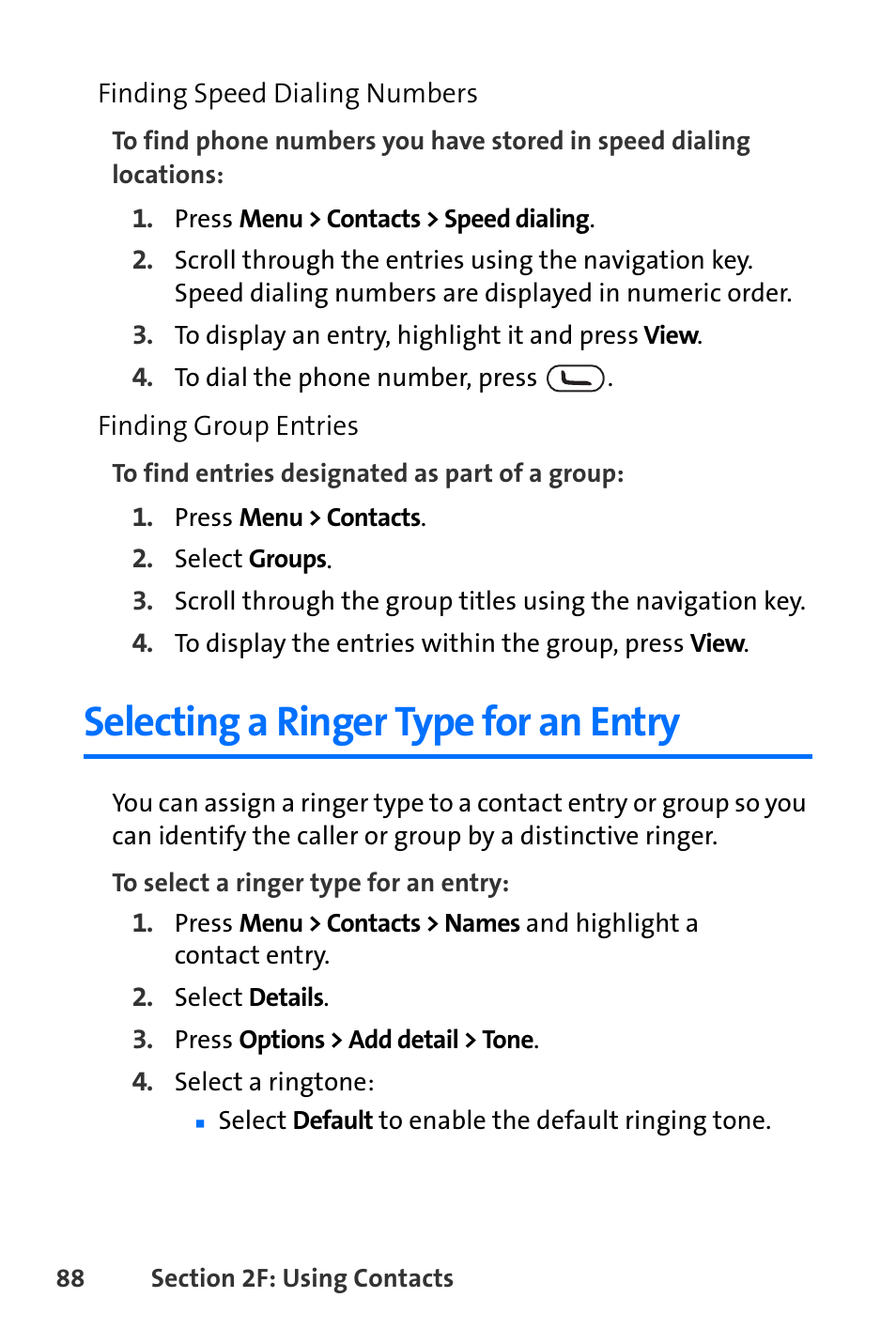 Selecting a ringer type for an entry | Nokia 6165i User Manual | Page 114 / 231