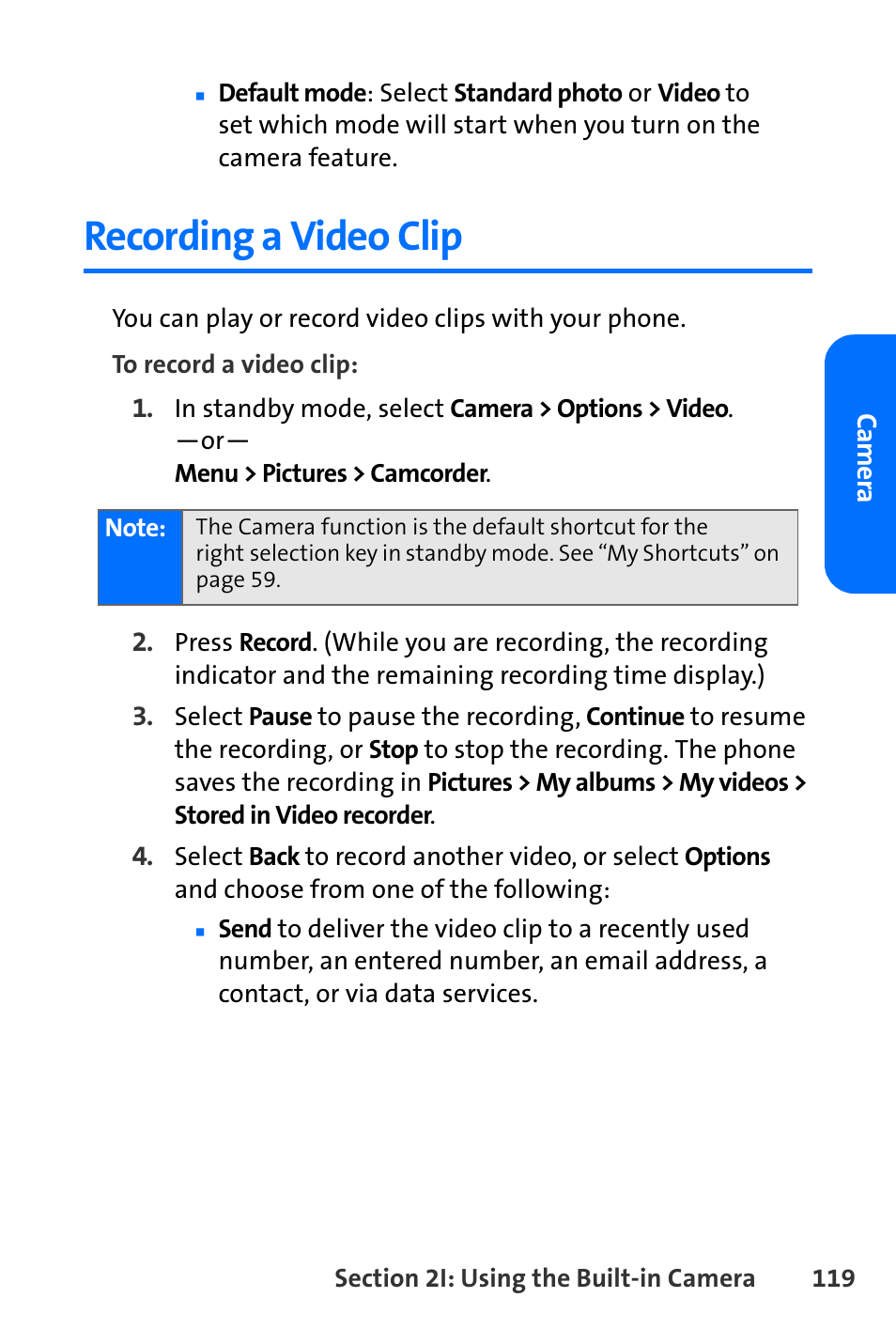 Recording a video clip | Nokia 6165i User Manual | Page 145 / 231
