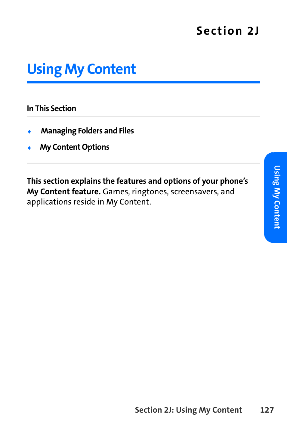 Using my content, 2j. using my content | Nokia 6165i User Manual | Page 153 / 231