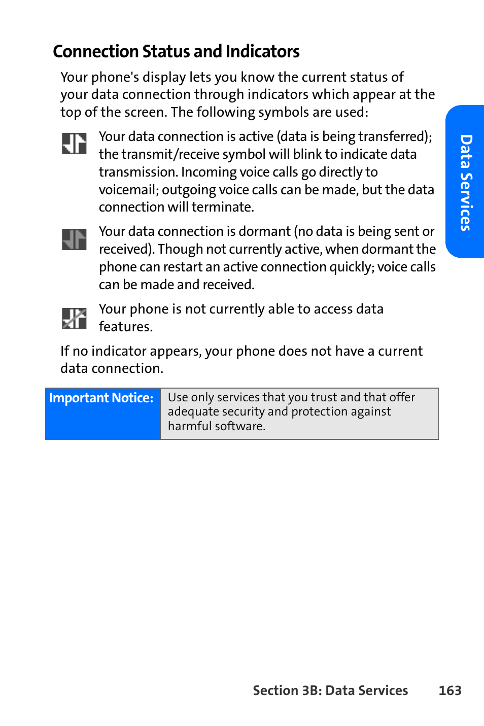 Connection status and indicators | Nokia 6165i User Manual | Page 189 / 231
