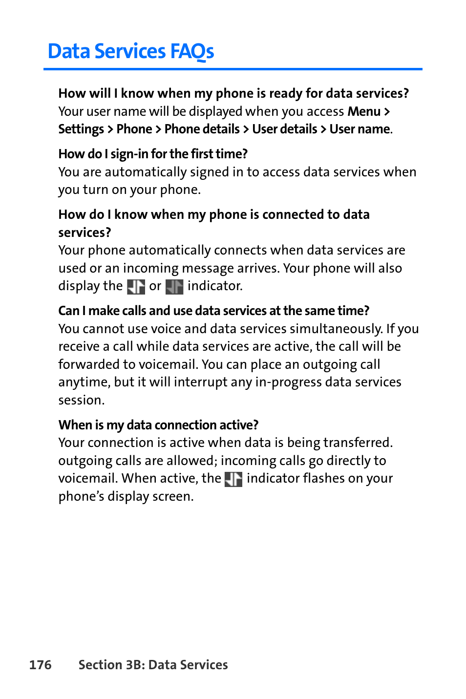 Data services faqs | Nokia 6165i User Manual | Page 202 / 231