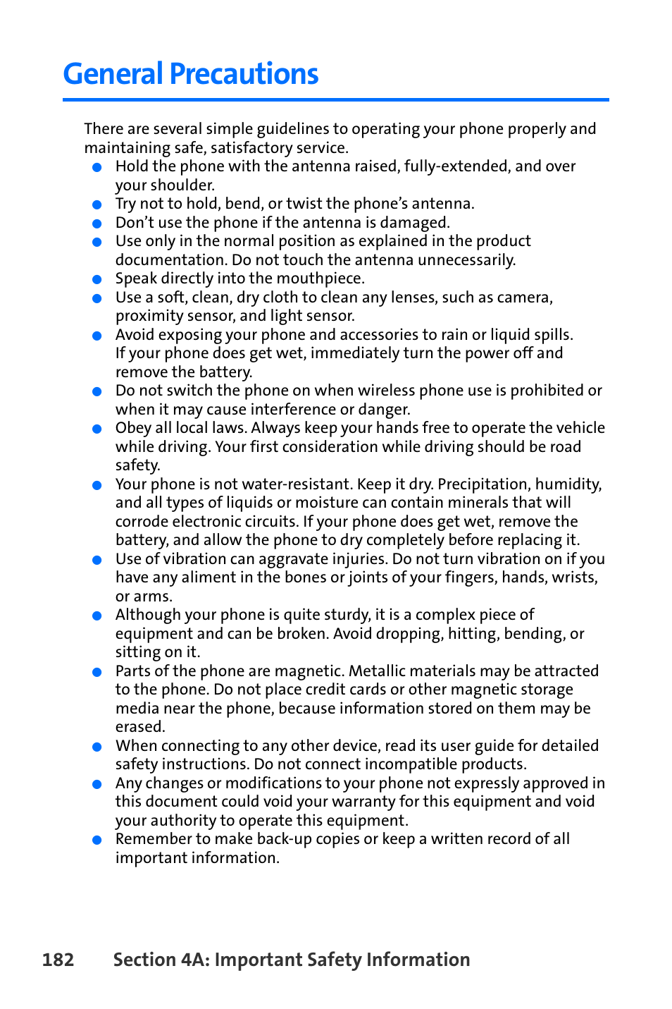 General precautions | Nokia 6165i User Manual | Page 208 / 231