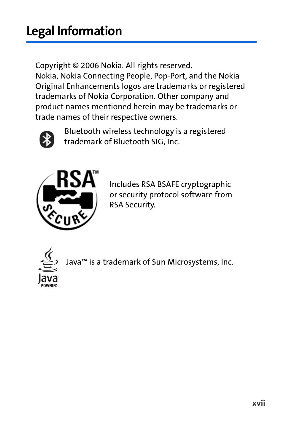 Legal information | Nokia 6165i User Manual | Page 23 / 231