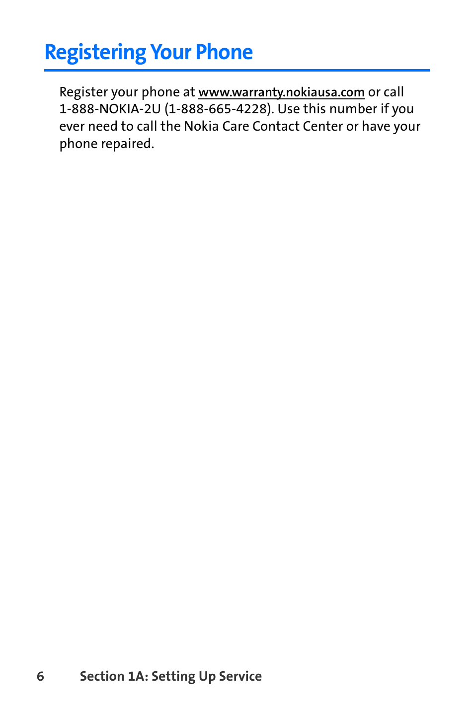 Registering your phone | Nokia 6165i User Manual | Page 32 / 231