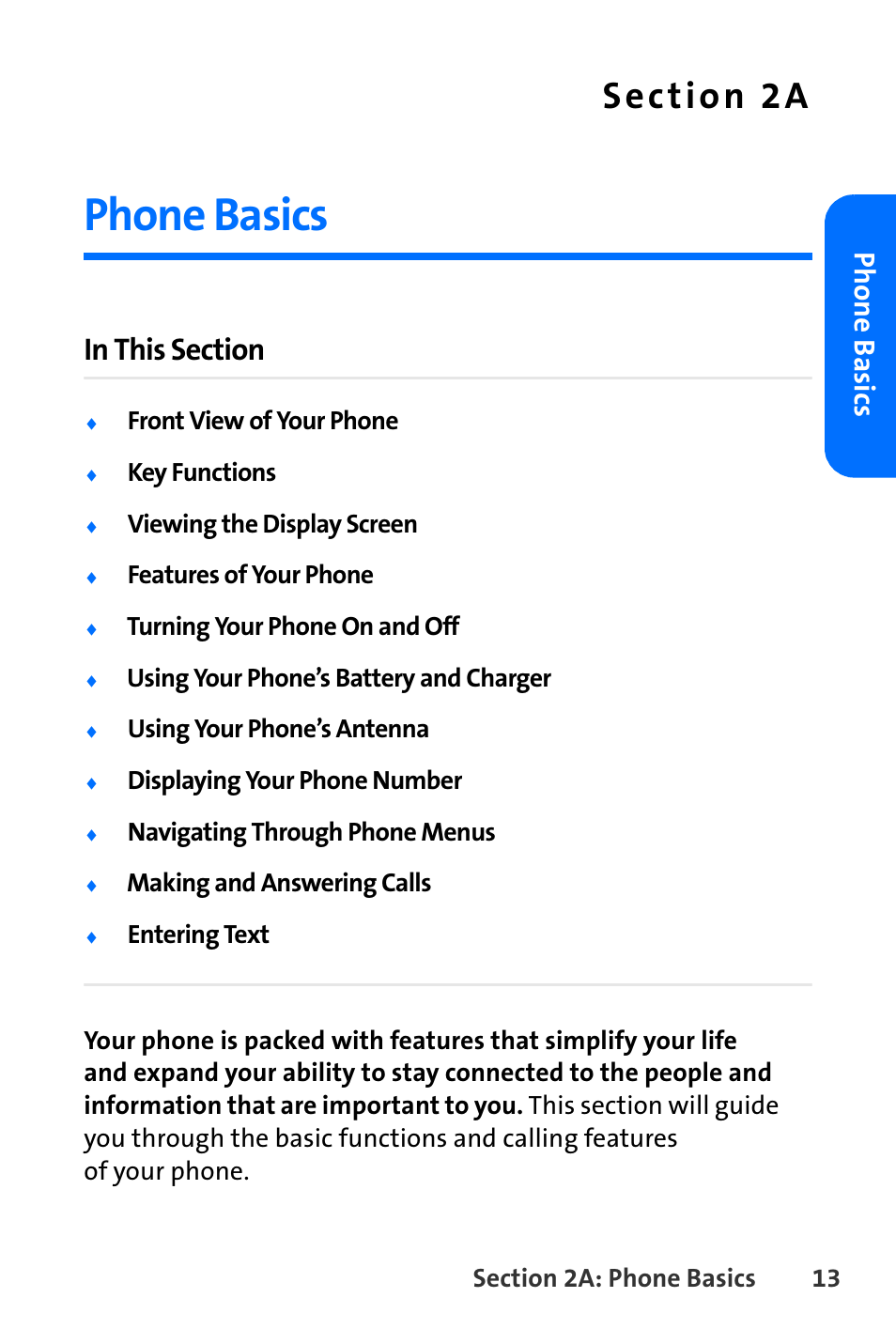 Phone basics, 2a. phone basics | Nokia 6165i User Manual | Page 39 / 231