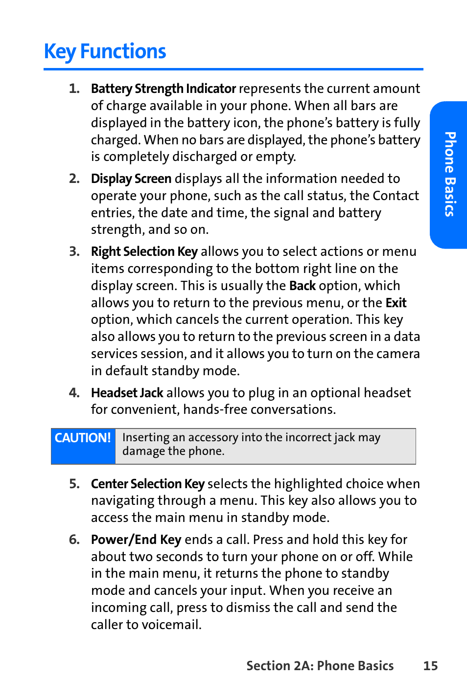 Key functions | Nokia 6165i User Manual | Page 41 / 231