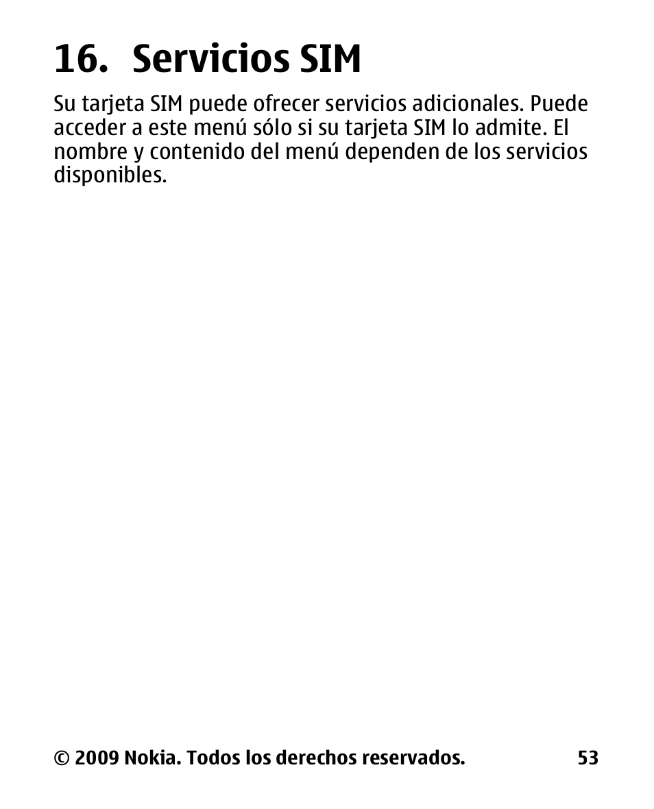 Servicios sim | Nokia 2330 User Manual | Page 117 / 135