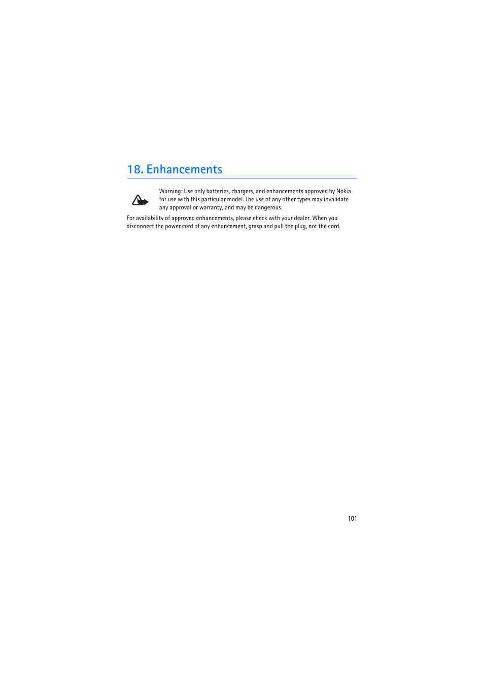 Enhancements | Nokia 6110 Navigator User Manual | Page 101 / 109