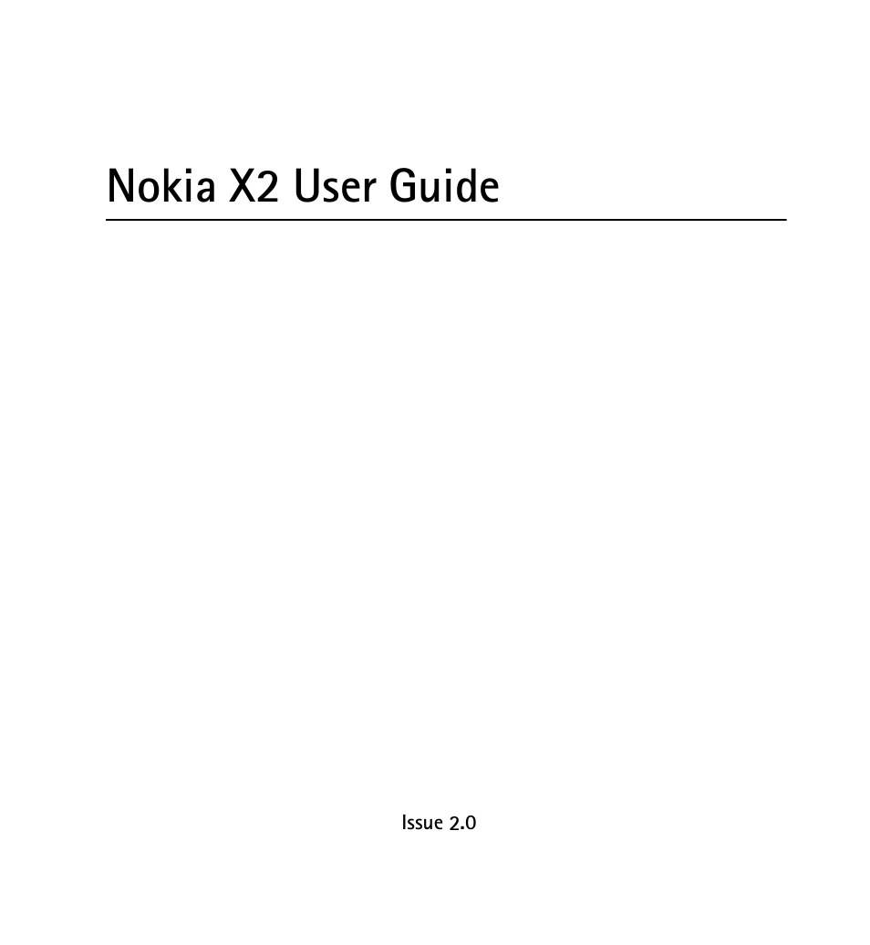 Nokia X2-01 User Manual | 73 pages