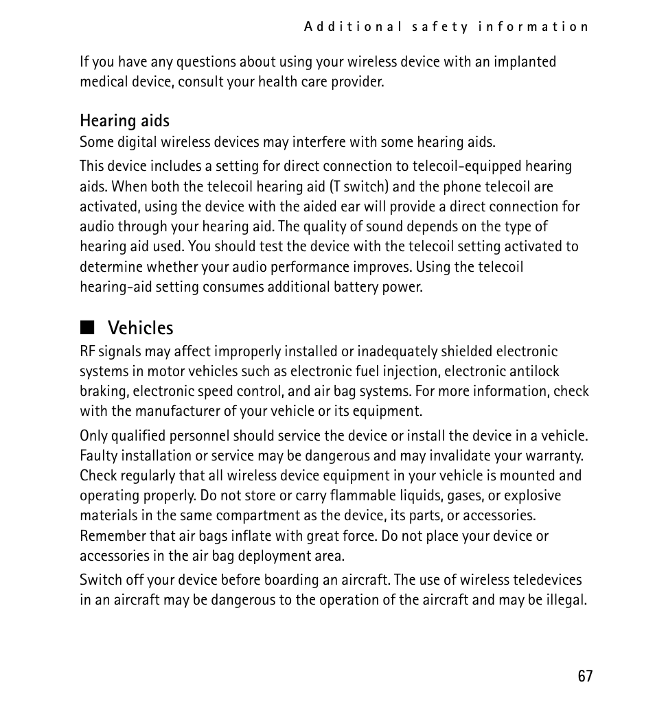 Vehicles | Nokia X2-01 User Manual | Page 67 / 73