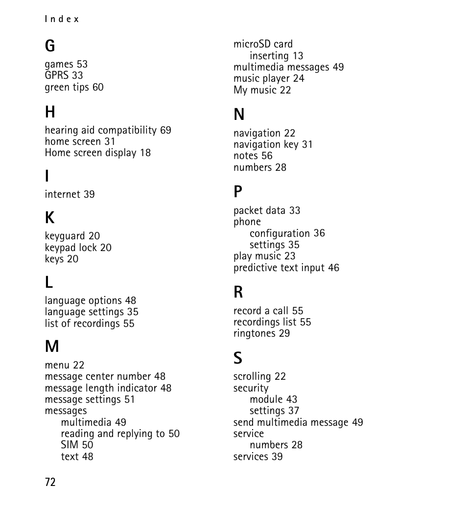 Nokia X2-01 User Manual | Page 72 / 73