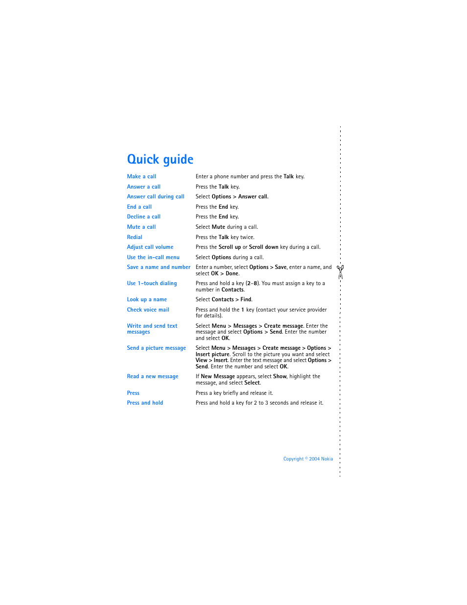 Quick guide | Nokia 3560 User Manual | Page 3 / 121