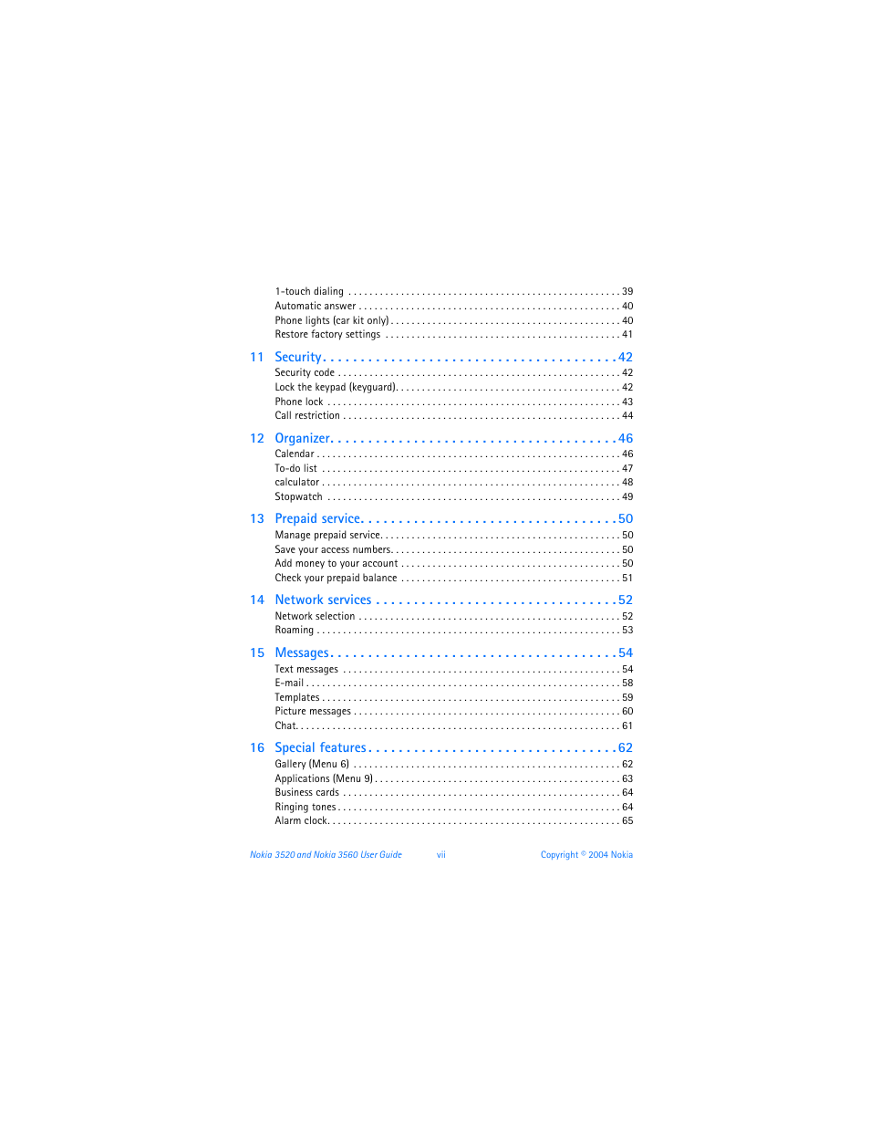 Nokia 3560 User Manual | Page 8 / 121