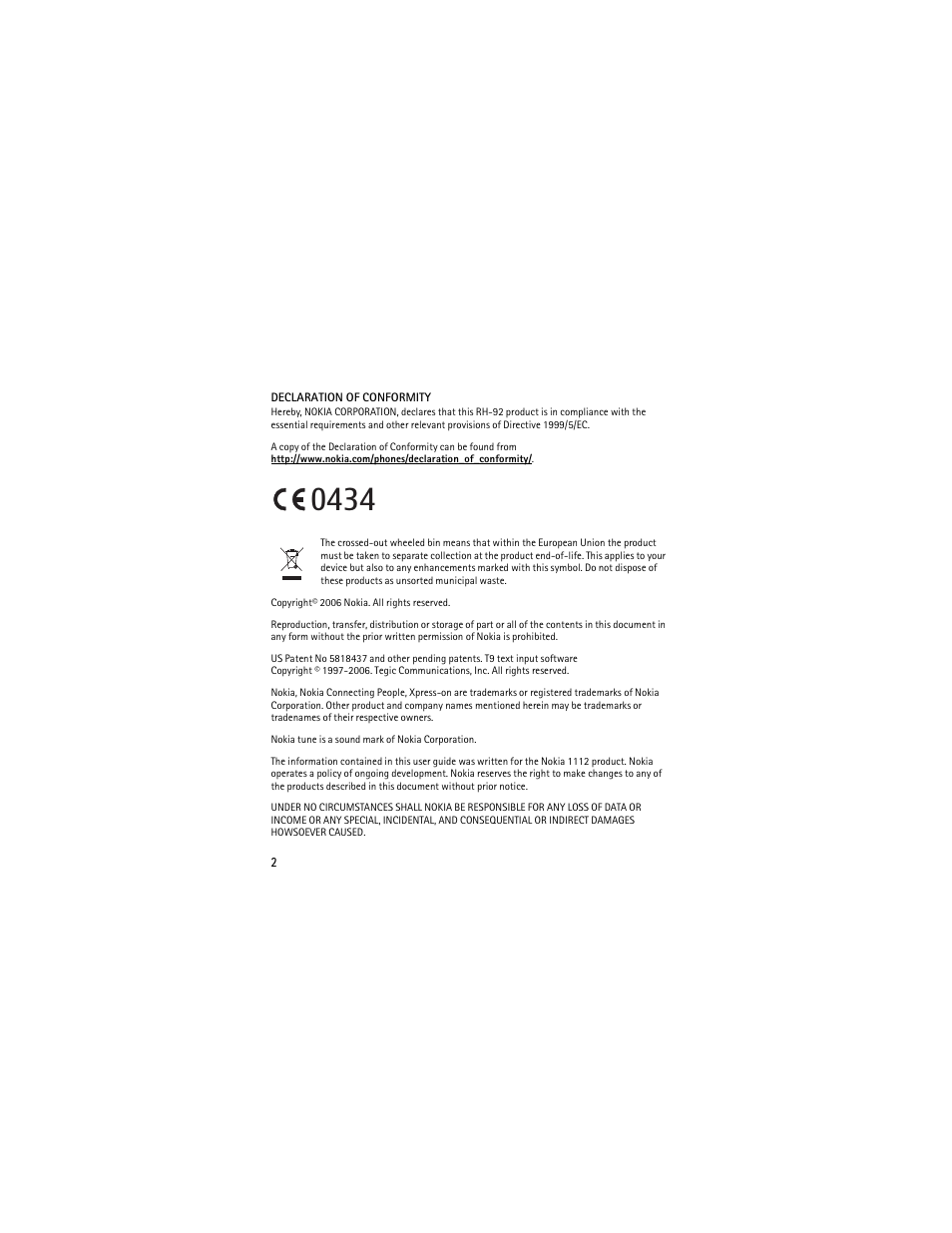 Nokia 1112 User Manual | Page 3 / 89