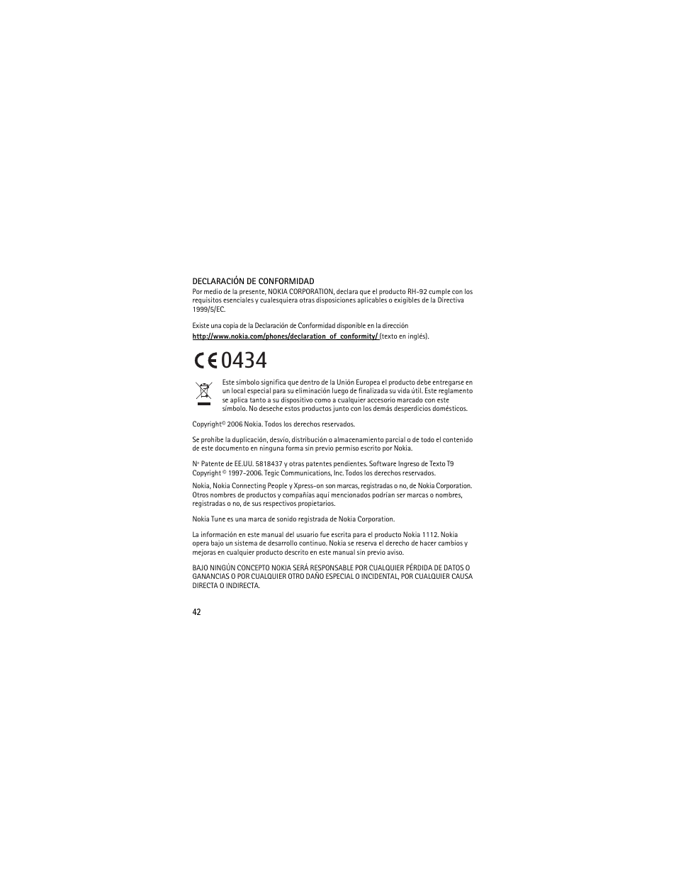 Nokia 1112 User Manual | Page 43 / 89