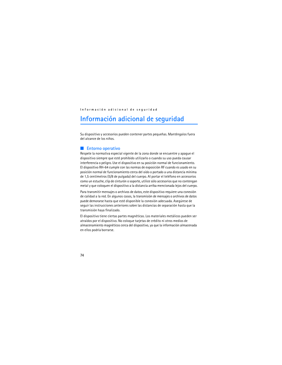 Información adicional de seguridad | Nokia 1112 User Manual | Page 75 / 89