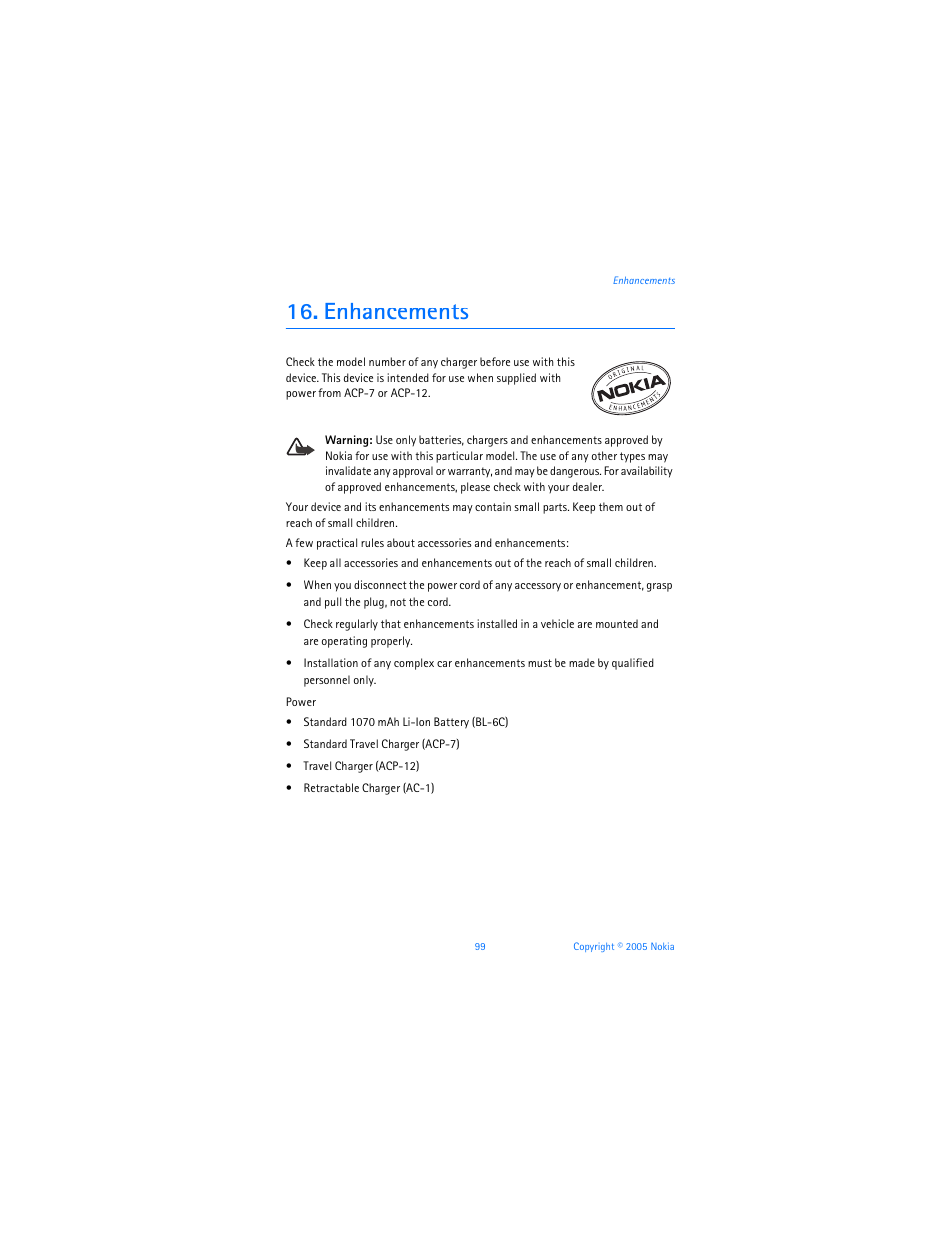 Enhancements | Nokia 6256i User Manual | Page 100 / 123