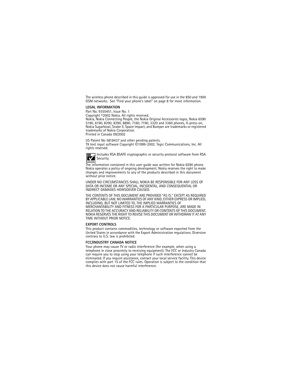 Nokia 6590i User Manual | Page 3 / 217