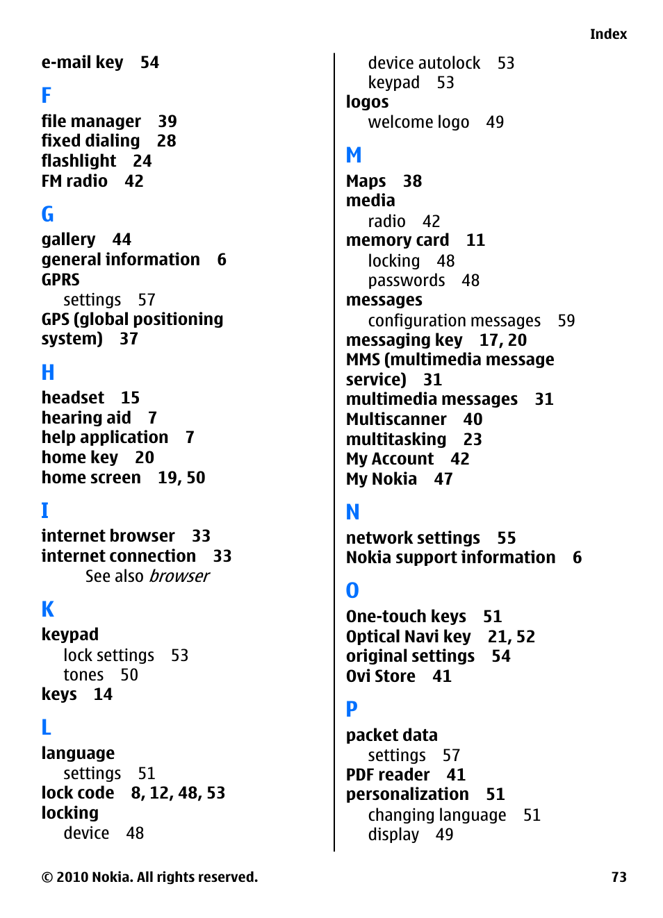 Nokia E73 User Manual | Page 73 / 156