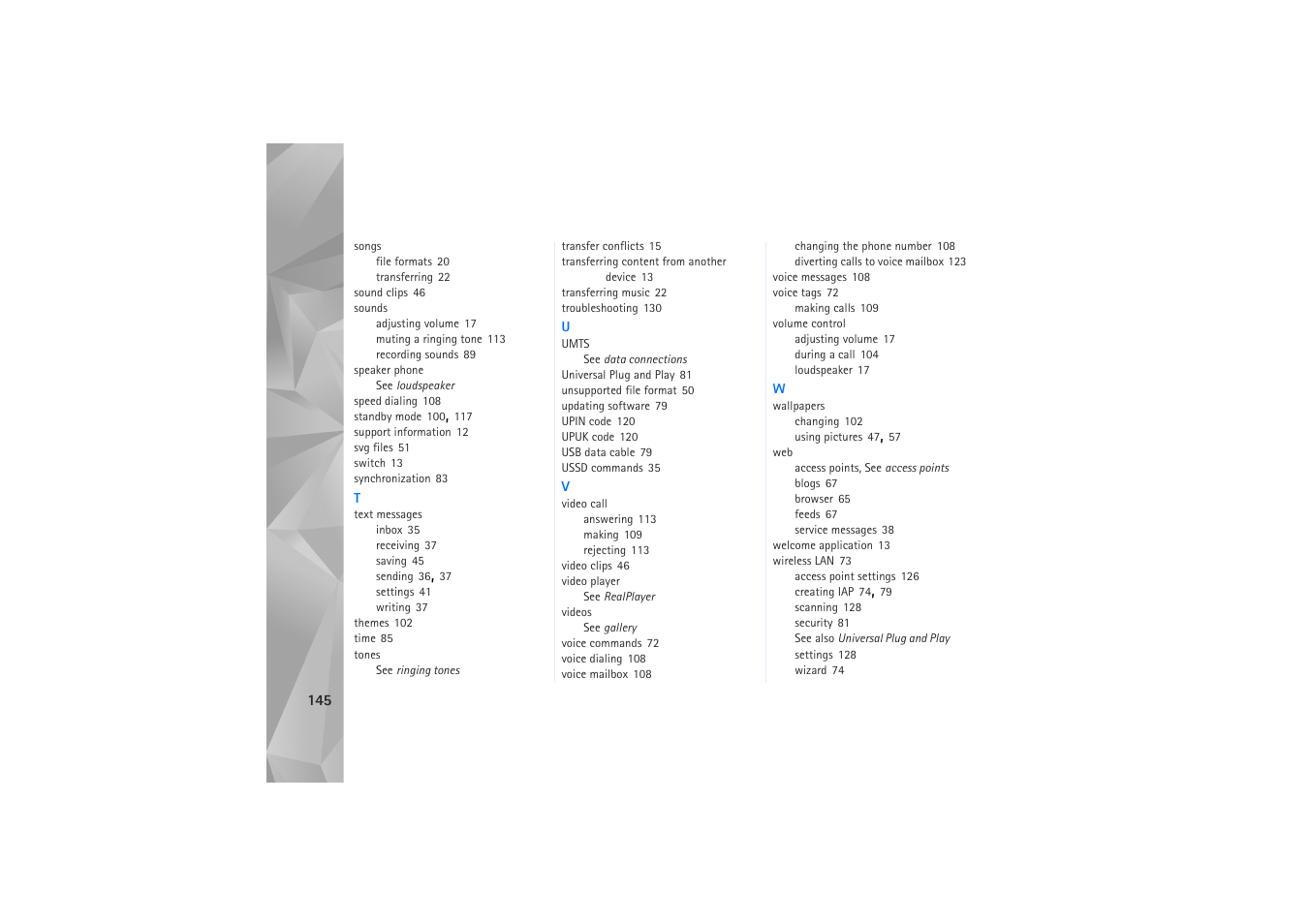 Nokia N81 User Manual | Page 145 / 146