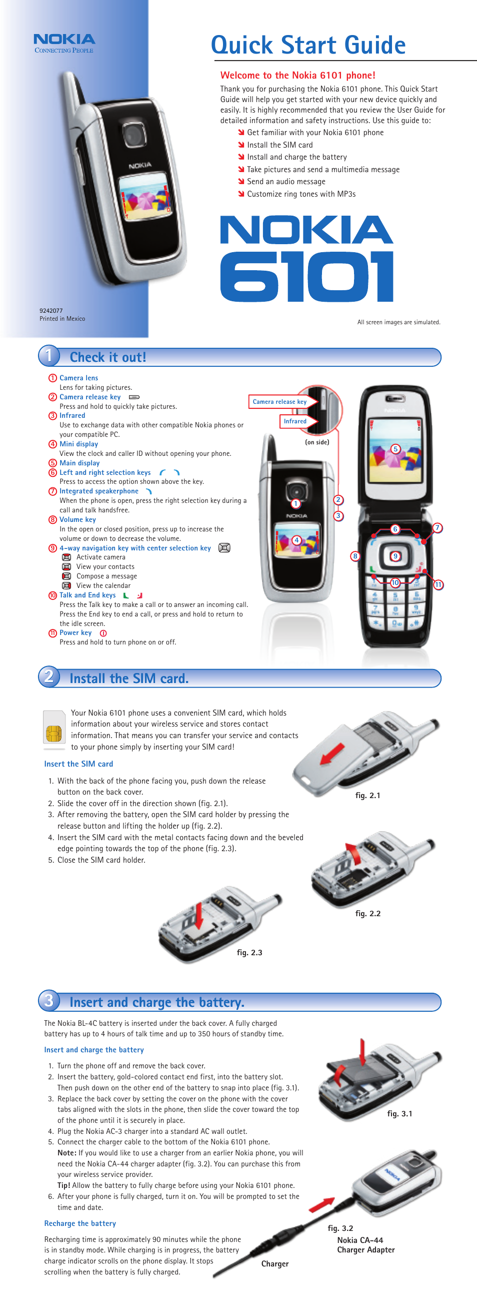 Nokia 6101 User Manual | 2 pages