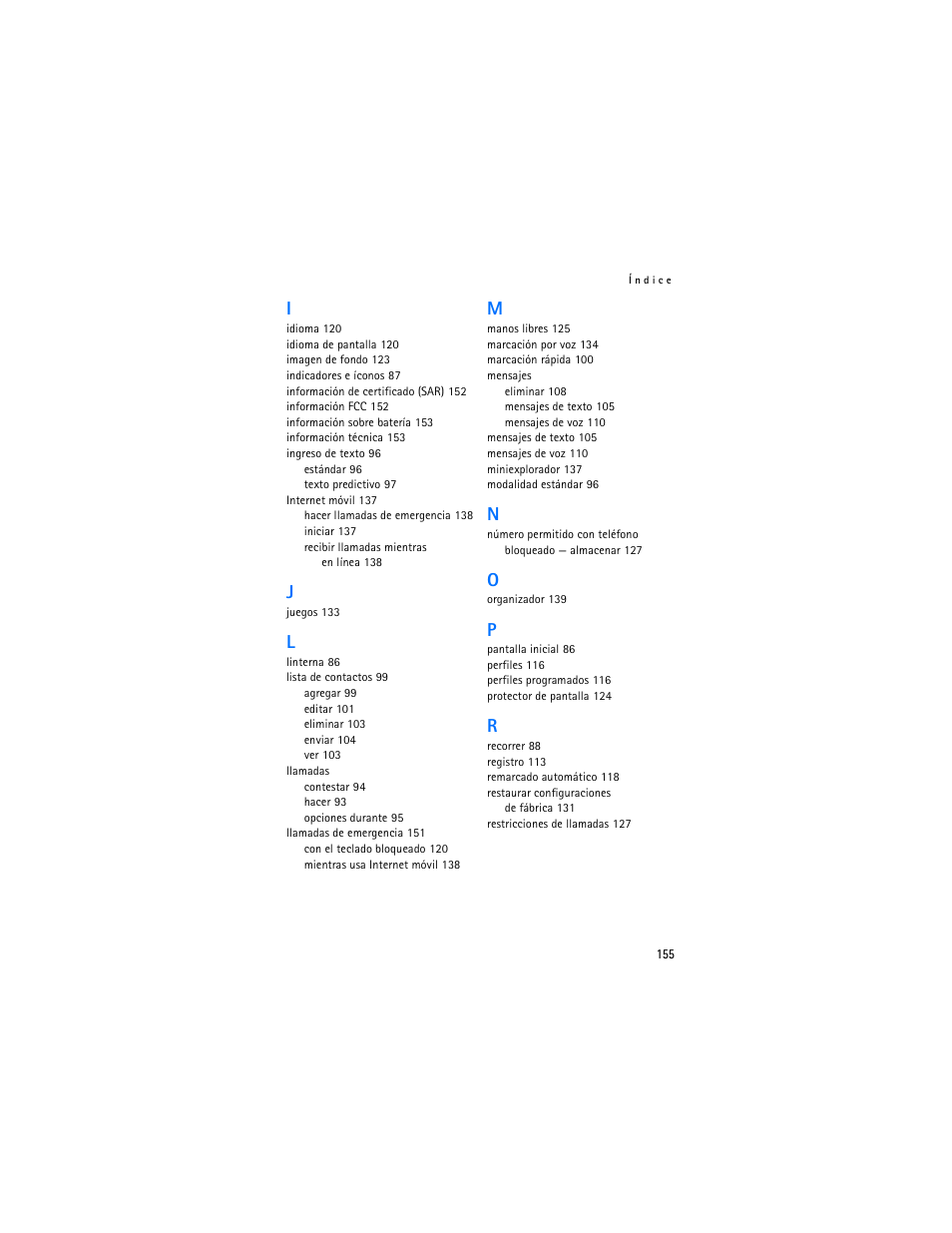 Nokia 2125i User Manual | Page 156 / 161