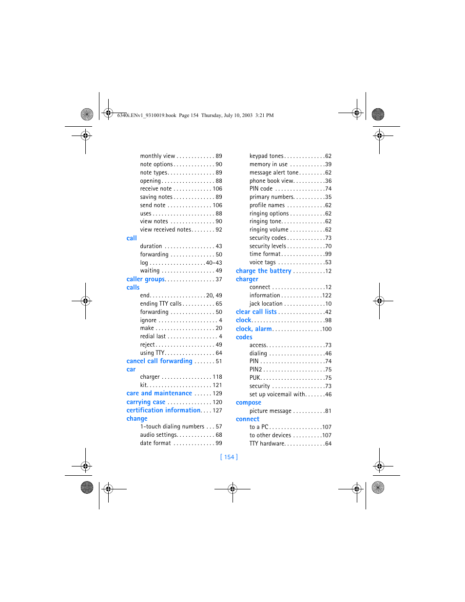 Nokia 6340i User Manual | Page 161 / 169