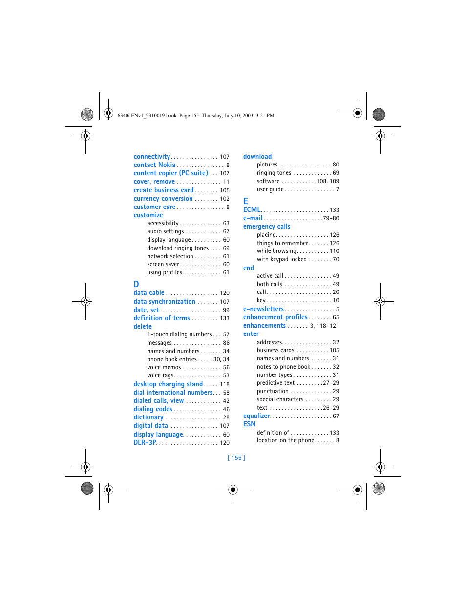 Nokia 6340i User Manual | Page 162 / 169