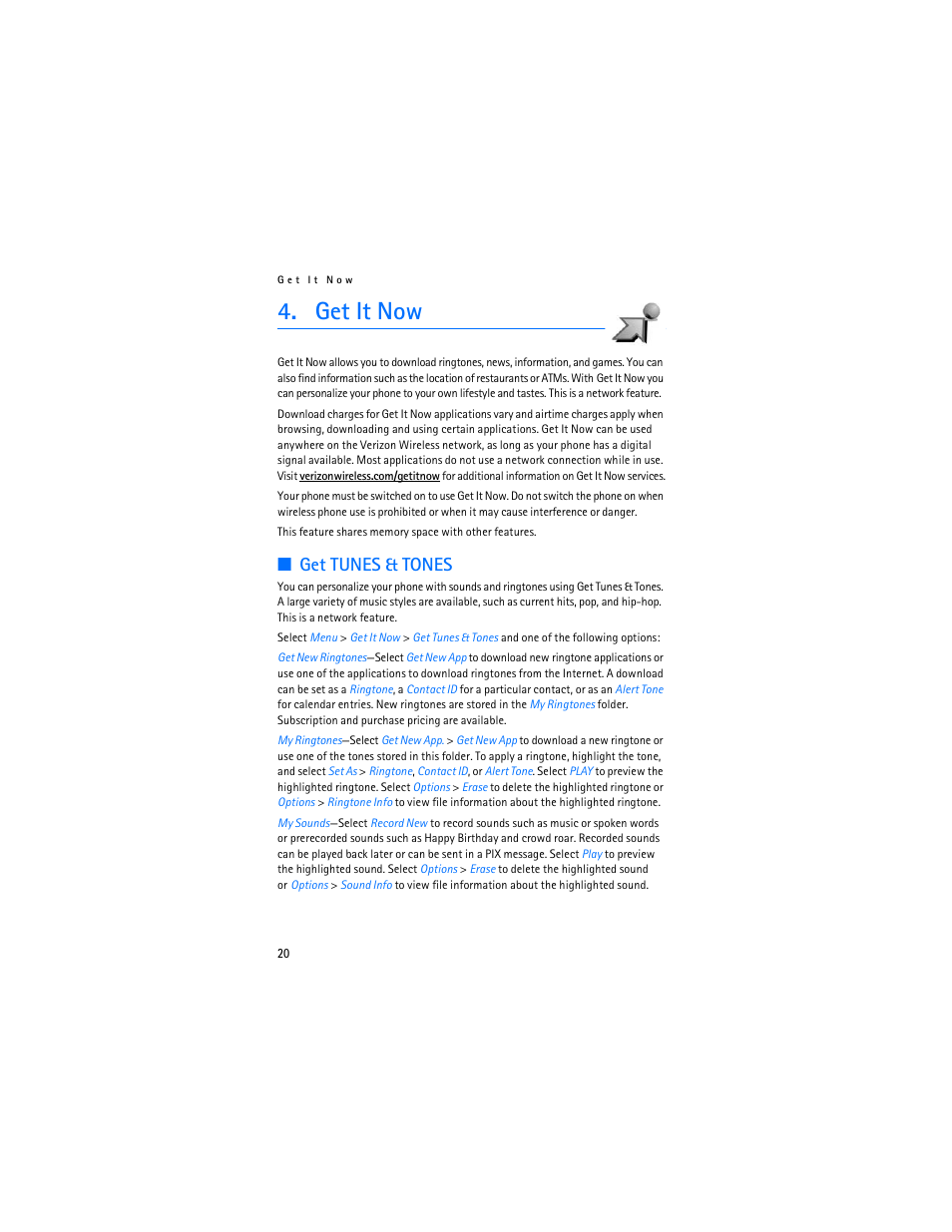 Get it now, Get tunes & tones | Nokia 6215i User Manual | Page 21 / 61