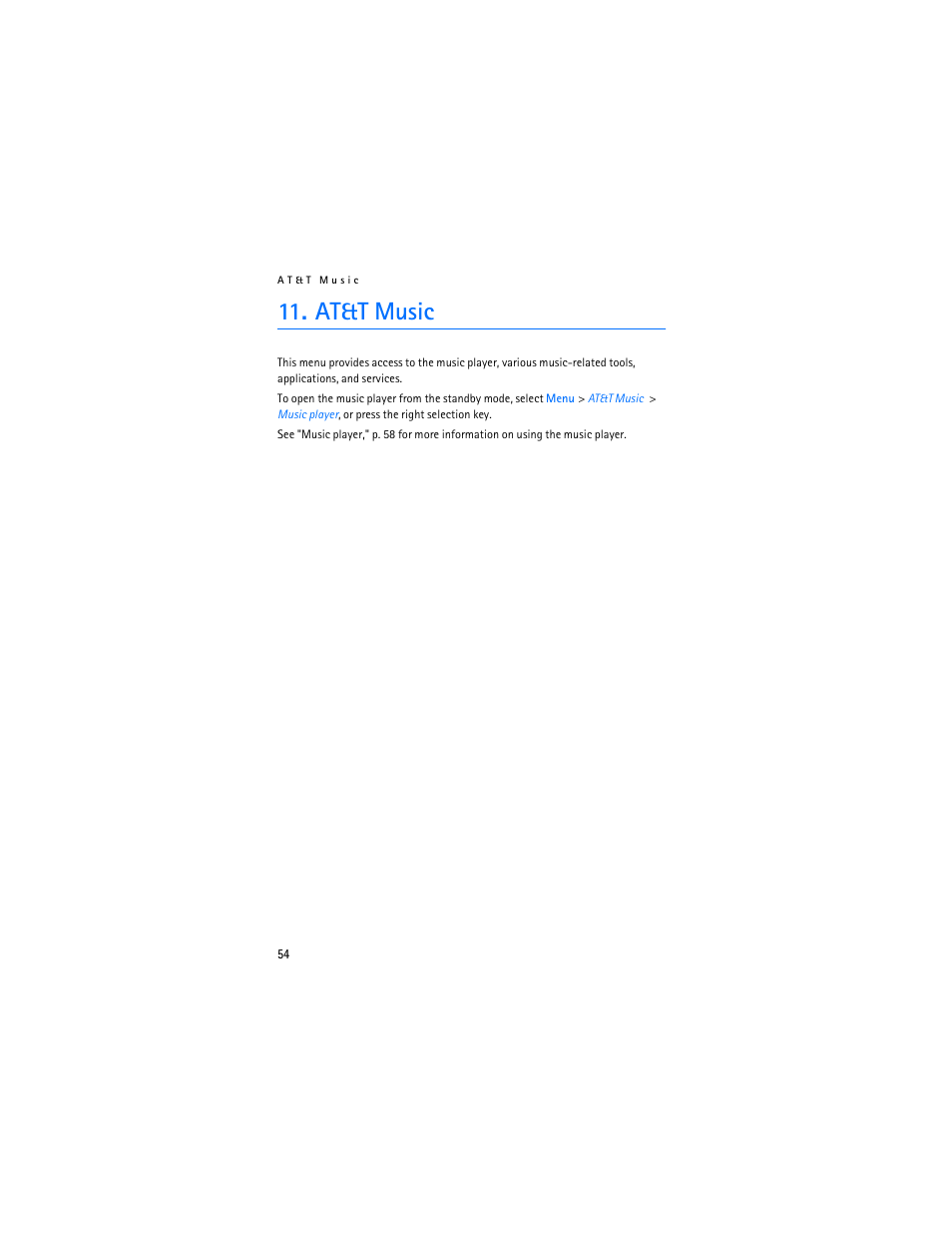 At&t music | Nokia 6555 User Manual | Page 55 / 91