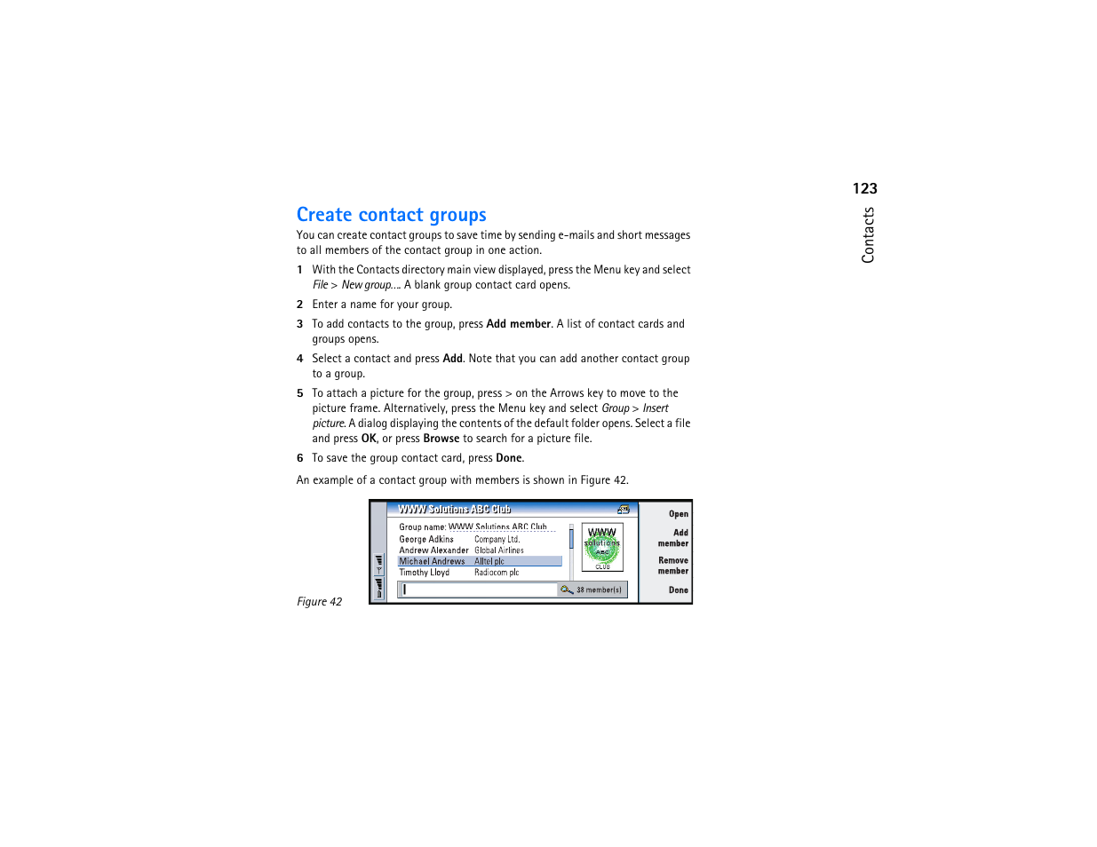 Create contact groups | Nokia 9290 User Manual | Page 141 / 344