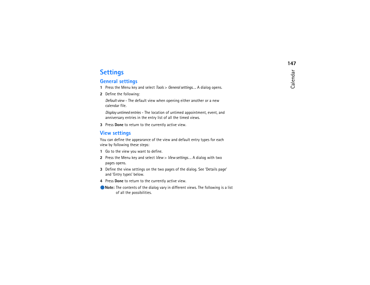 Settings | Nokia 9290 User Manual | Page 165 / 344