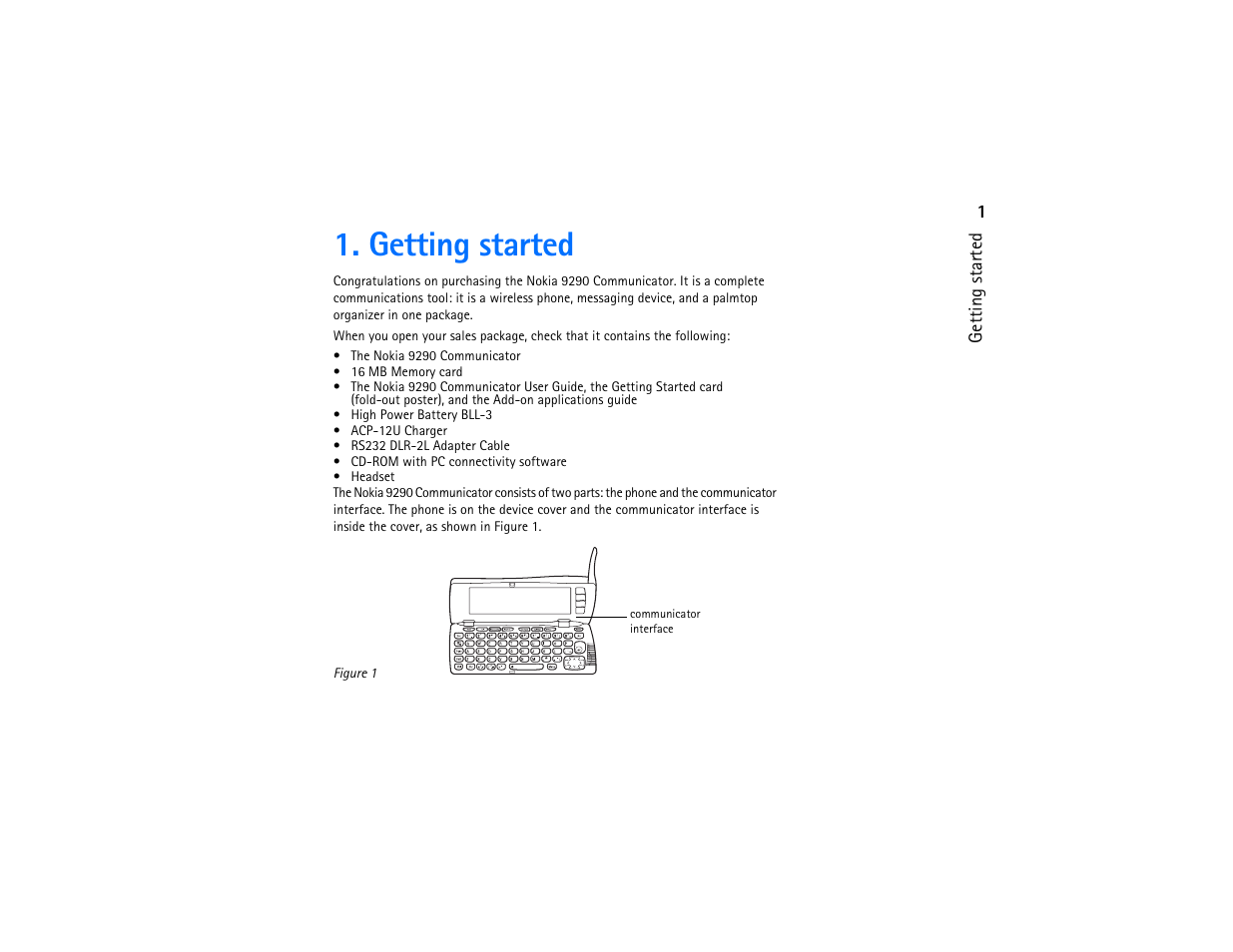 Getting started | Nokia 9290 User Manual | Page 19 / 344